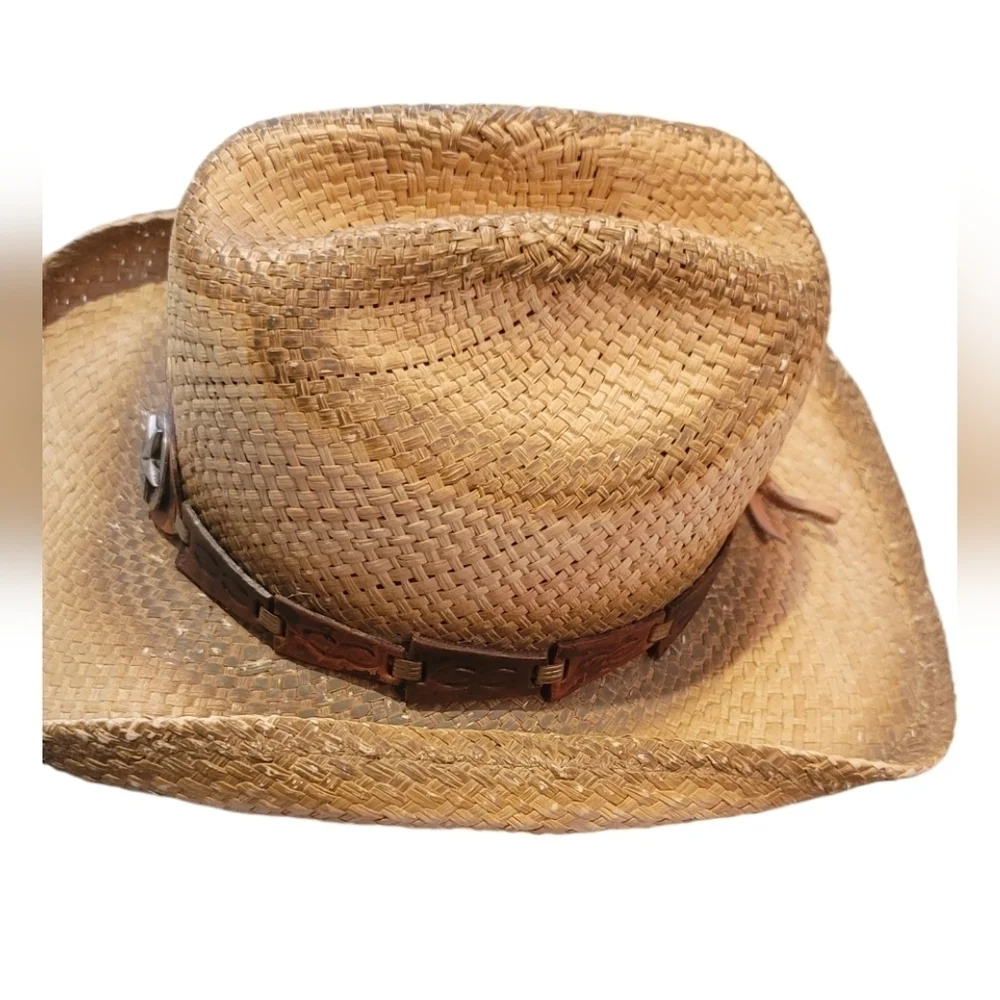 Bullhide Star Central Scorched Distressed Straw  Cowboy Hat